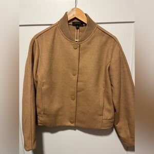Ann Taylor Camel Bomber Jacket - XS